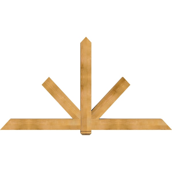 Ekena Millwork Kennewick Rough Sawn Timber Gable Bracket, Western Red Cedar, 96"W x 52"H x 6"D x 6"F, 13/12 Pitch GBW096X52X0606KEN00RWR - main